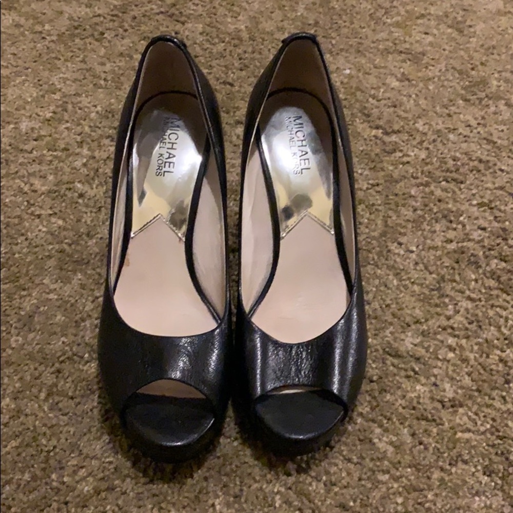 Michael Kors peep toe pumps